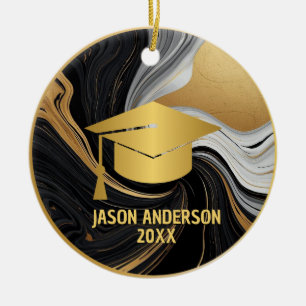 Gold and Black Custom Graduation Ornament