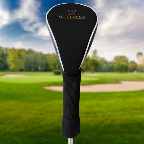 Gold And Black Custom Name Golf Clubs Golf Head Cover