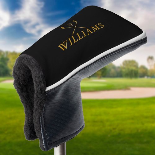Gold And Black Custom Name Golf Clubs Golf Head Cover