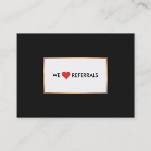 Gold and Black Customer Appreciation Referral Card