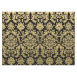 Gold And Black Elegant Damask Pattern Tissue Paper at Zazzle