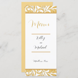 Gold and Black Elegant Style Wedding Menu