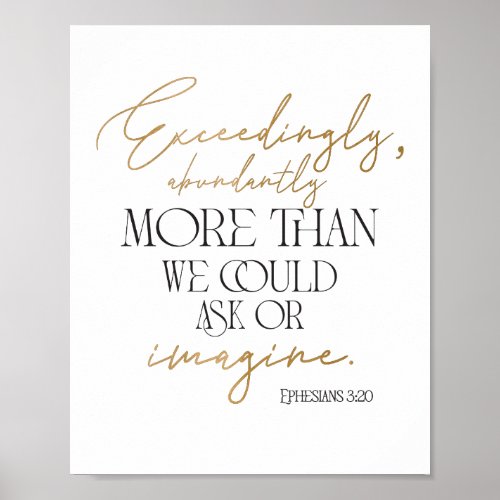 Gold and Black Ephesians 320 Bible Verse Poster