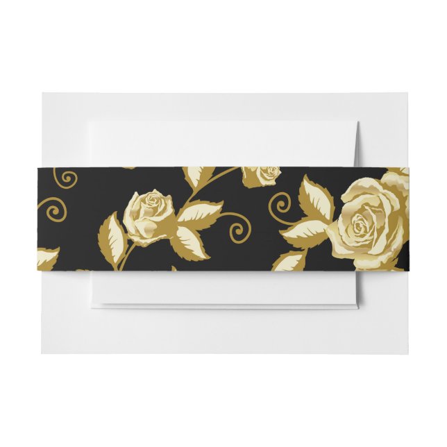 Gold and Black Floral Belly Band (Front Example)