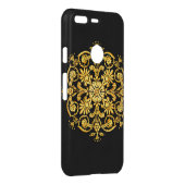 Gold And Black Floral Pattern Uncommon Google Pixel Case (Back/Right)