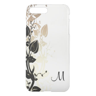Gold and Black Floral with Monogram iPhone 8 Plus/7 Plus Case