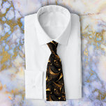 Gold and Black Fractal mandelbrot Neck Tie<br><div class="desc">This design may be personalized in the area provided by changing the photo and/or text. Or it can be customized by choosing the click to customize further option and delete or change the color of the background, add text, change the text color or style, or delete the text for an...</div>