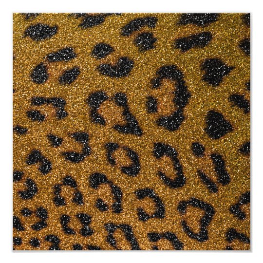 Gold and Black Girly Glitter Cheetah Print | Zazzle.com