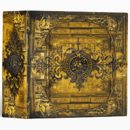 Gold and Black Gothic Victorian Ancient Tome 3 Ring Binder