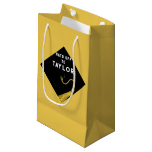 Gold and Black Graduation Small Gift Bag