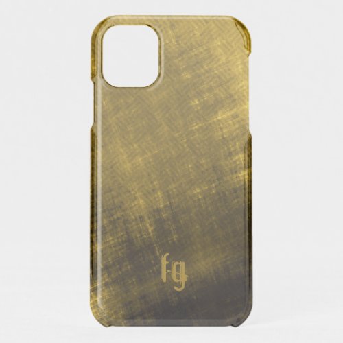 gold and black grungy tweed iPhone 11 case