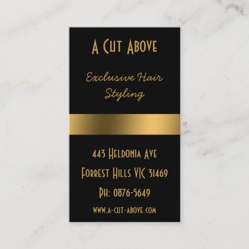 Gold and Black Hairdresser