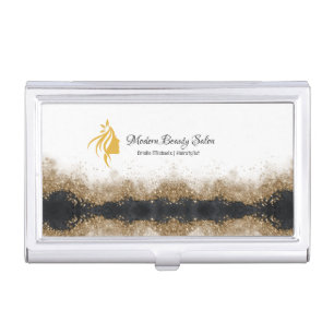  Gold and black Hairstylist  Salon Business Card Case