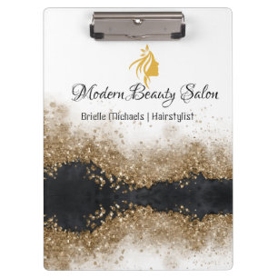  Gold and black Hairstylist  Salon Clipboard