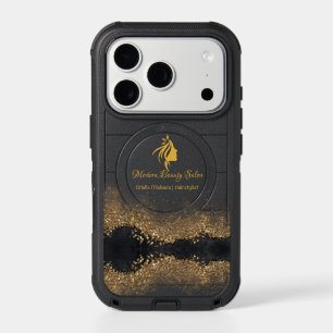 Gold and black Hairstylist Salon iPhone 17 Pro Case
