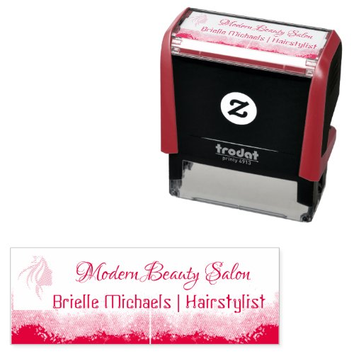 Gold and black Hairstylist Salon Self-inking Stamp