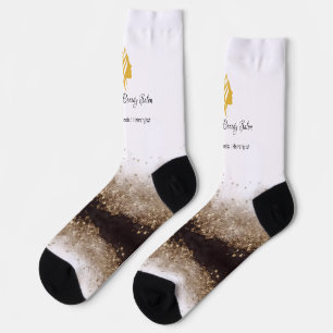  Gold and black Hairstylist  Salon Socks
