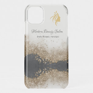 Gold and black Hairstylist Salon iPhone 11 Case