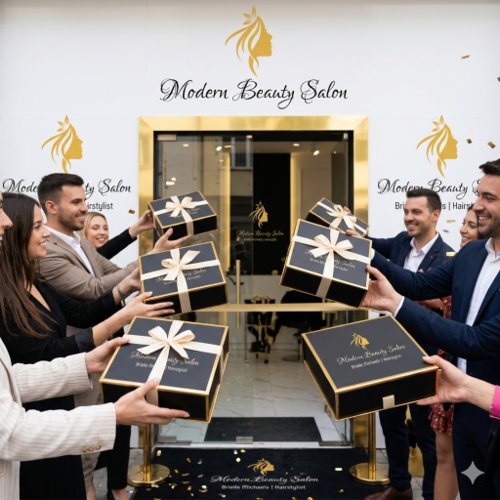 Gold and black Hairstylist  Salon Wrapping Paper
