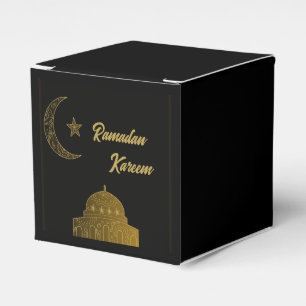  Gold and Black Happy Ramadan Kareem 2024 Favor Boxes