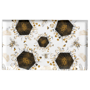 Gold and Black Honey Bee  Place Card Holder