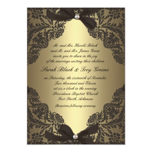 Black Lace Wedding Invitations 8