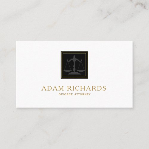 Gold and Black Law Business Card Template