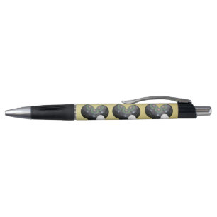 Gold And Black Lawn Bowls Pattern, Pen