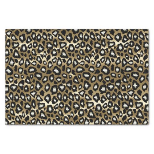 Gold and Black Leopard Animal Print Tissue Paper