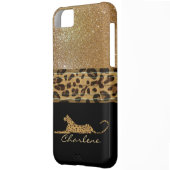 Gold and Black Leopard Custom iPhone 5C Case (Back Left)
