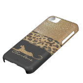 Gold and Black Leopard Custom iPhone 5C Case (Bottom)