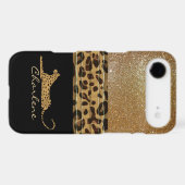 Gold and Black Leopard Custom iPhone 5C Case (Back (Horizontal))