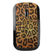 Gold and Black Leopard Print Wireless Mouse (Front)