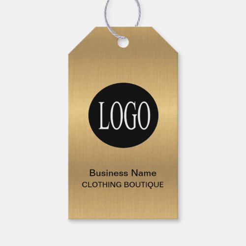 Gold and Black Logo with Bar Code Price Tags 