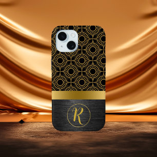 Gold And Black Luxury Art Deco iPhone 15 Case