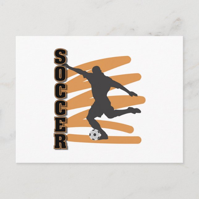 Gold and Black Male Soccer Player T shirts Postcard (Front)