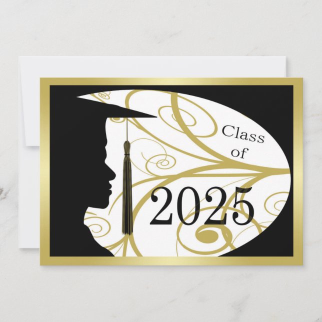 Gold and Black Man Silhouette 2025 Card (Front)