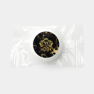 Gold and Black marble for Birthday or Anniversary Life Saver® Mints