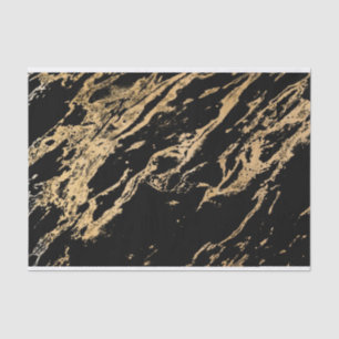 Gold and Black Marble Tissue Paper