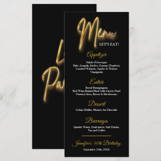Gold and Black Menu 3d Gold Tex Minimalist Design