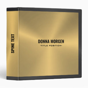 Gold and black metallic texture 3 ring binder
