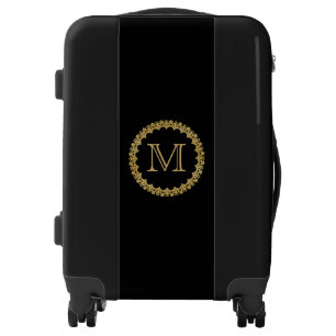 Gold and Black Monogram Luggage