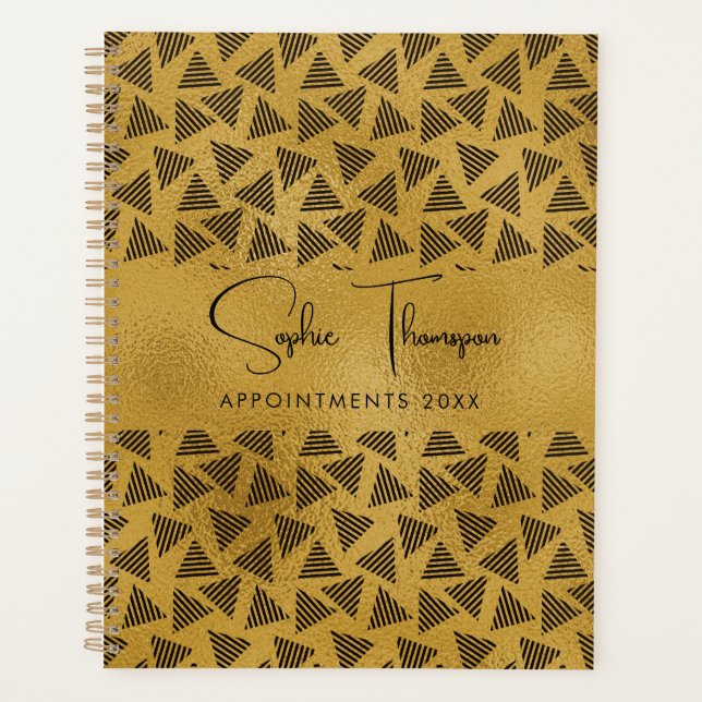 Gold and black new year planner (Front)