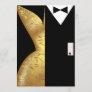 Gold and Black New Years Eve Party Invitation