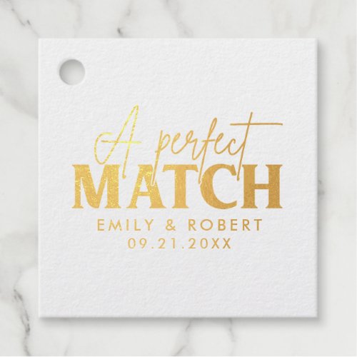 Gold and black_Perfect Match Wedding Gift Foil Favor Tags