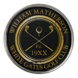 Gold And Black Personalized Golf Club Name Golf Ball Marker Gold And Black Personalized Golf Club Name Golf Ball Marker