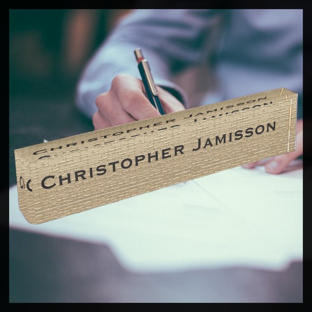 Gold and Black, personalized name, acrylic Nameplate (Creator Uploaded)