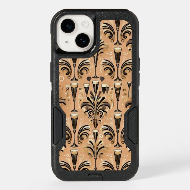 gold and black phone case  (Back)