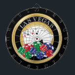 Gold and Black Poker Dart Board<br><div class="desc">Gold and Black Las Vegas Poker Dart Board. 📌99% of my designs in my store are done in layers. This makes it easy for you to resize and move the graphics and text around so that it will fit each product perfectly. You can also "TRANSFER DESIGN" on other Zazzle products...</div>