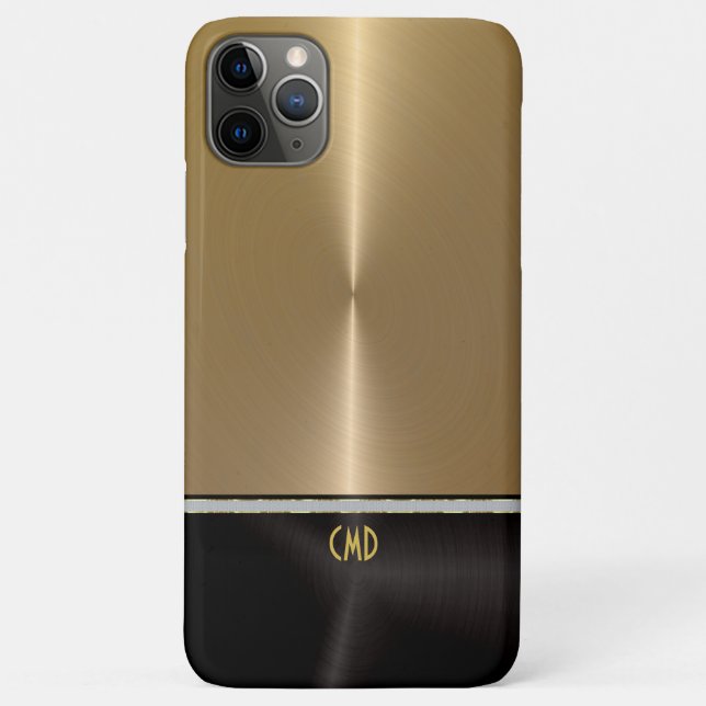 Gold and black polished metallic texture Case-Mate iPhone case (Back)